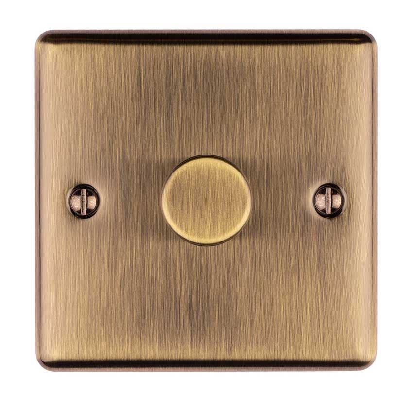Picture of 1 Gang 400W/Led 2Way Dimmer Switch In Antique Brass - EN1DLEDABB