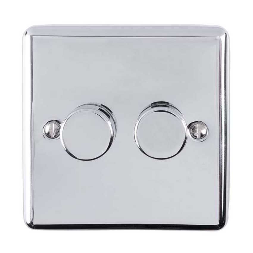 Picture of 2 Gang 400W/Led 2Way Dimmer Switch In Polished Chrome  - EN2DLEDPC