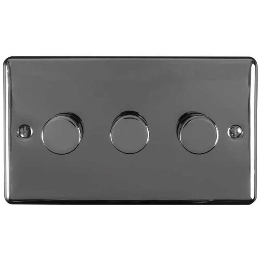 Picture of 3 Gang 400W/Led 2Way Dimmer Switch In Black Nickel  - EN3DLEDBN