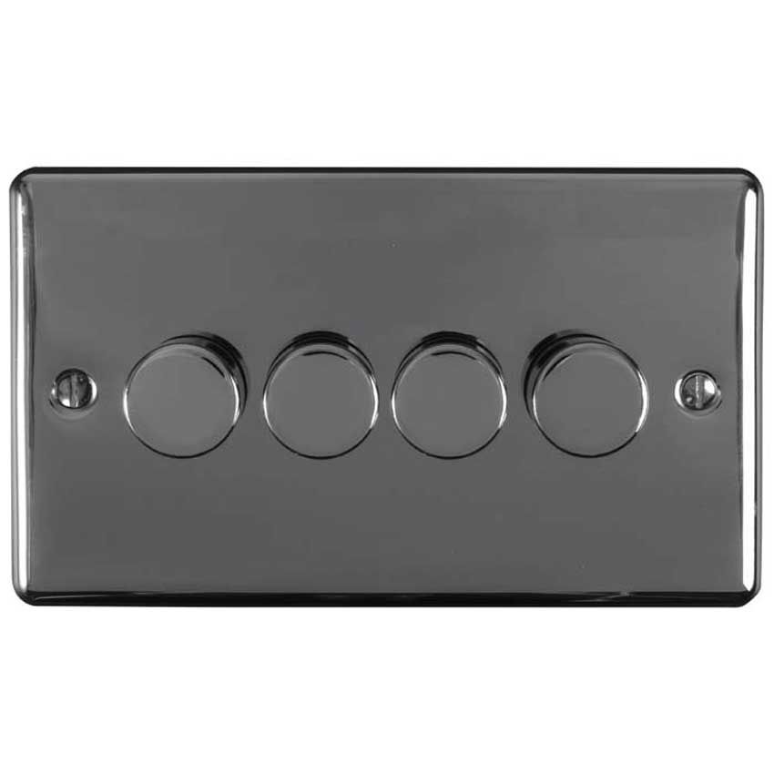 Picture of 4 Gang 400W/Led 2Way Dimmer Switch In Black Nickel  - EN4DLEDBN