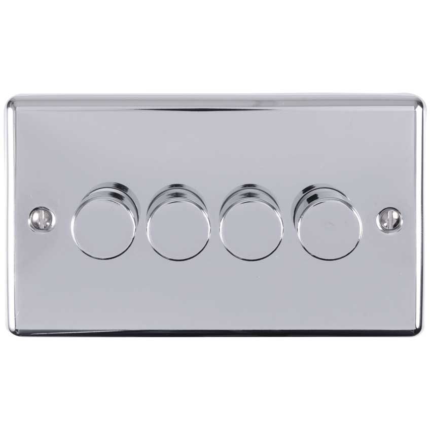 Picture of 4 Gang 400W/Led 2Way Dimmer Switch In Polished Chrome - EN4DLEDPC