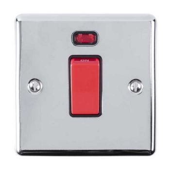 Picture of 1 Gang 45Amp Dp Cooker Switch With Neon in Polished Chrome - EN45ASWNSPCB