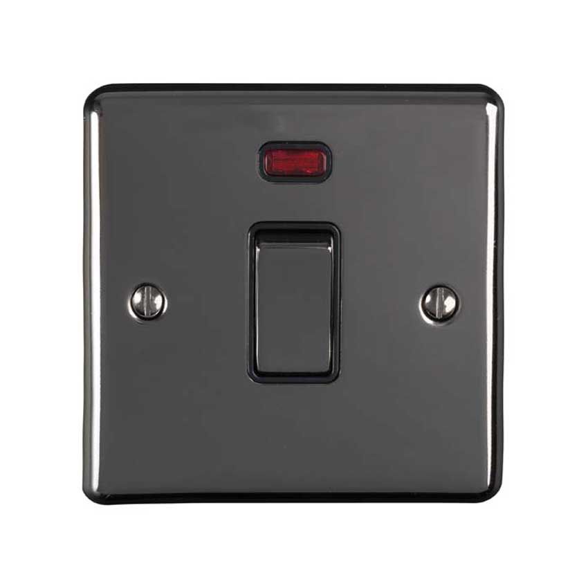 Picture of 1 Gang 45Amp Dp Cooker Switch With Neon in Black Nickel - EN45ASWNSBNB