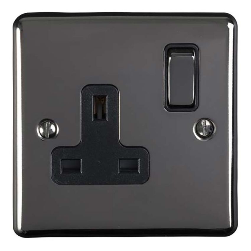 Picture of 1 Gang 13Amp Dp Switched Single Socket In Black Nickel - EN1SOBNB