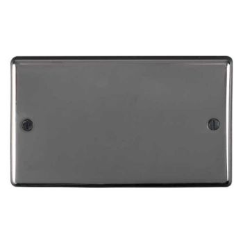 Double Blank Plate In Black Nickel - EN2BBN Picture of Double Blank Plate In Black Nickel - EN2BBN