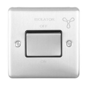 Picture of 6 Amp Fan Isolator Switch In Satin Stainless Steel - ENFSWSSB