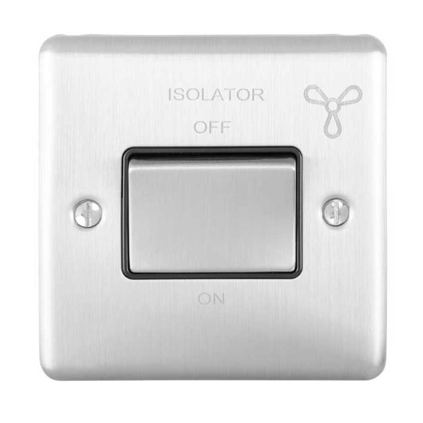 Picture of 6 Amp Fan Isolator Switch In Satin Stainless Steel - ENFSWSSB