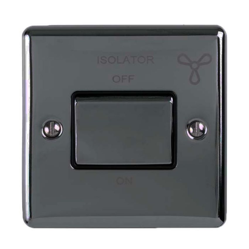 Picture of 6Amp Fan Isolator Switch In Black Nickel - ENFSWBNB