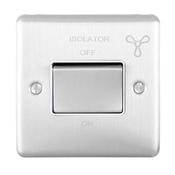 Picture of 6 Amp Fan Isolator Switch In Satin Stainless Steel - ENFSWSSB