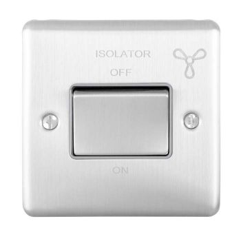 Picture of 6 Amp Fan Isolator Switch In Satin Stainless Steel - ENFSWSSB