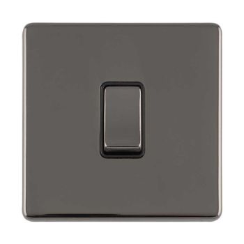 1 Gang Intermediate Switch Flat Plate With Concealed Fixing In Black Nickel - ECBNINTB Picture of 1 Gang Intermediate Switch Flat Plate With Concealed Fixing In Black Nickel - ECBNINTB