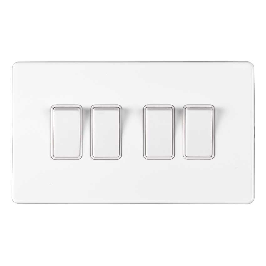 Picture of 4 Gang Switch In Matt White - ECW4SWW