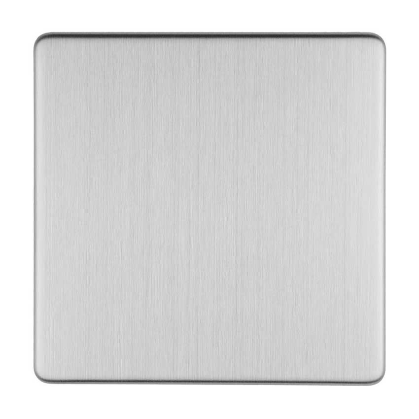 Picture of Single Blank Plate In Satin Stainless Steel - ECSS1B