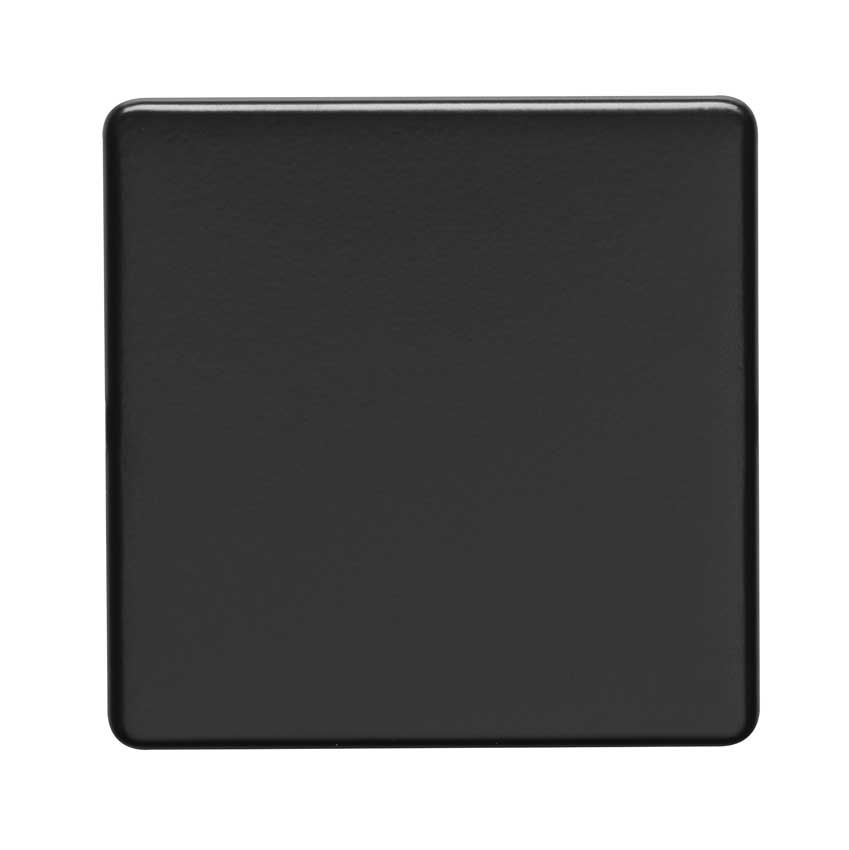 Picture of Single Blank Plate In Matt Black Plate - ECMB1B