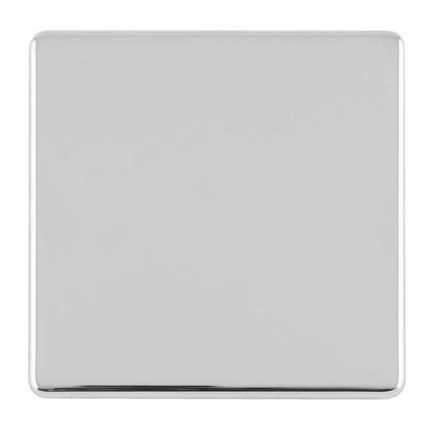 Picture of Single Blank Plate In  Polished Chrome - ECPC1B