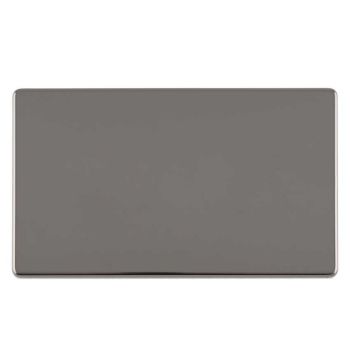Double Blank Plate In Black Nickel - ECBN2B Picture of Double Blank Plate In Black Nickel - ECBN2B