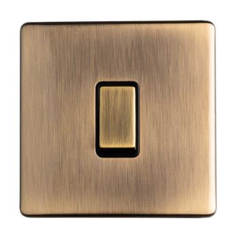 1 Gang 20Amp Dp Switch With Flat Concealed Fixing In Antique Brass - AB20ADPSWB Picture of 1 Gang 20Amp Dp Switch With Flat Concealed Fixing In Antique Brass - AB20ADPSWB