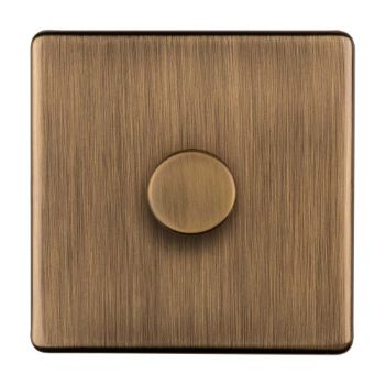 1 Gang Led  2Way LED Dimmer In Antique Brass - AB1DLED Picture of 1 Gang Led  2Way LED Dimmer In Antique Brass - AB1DLED