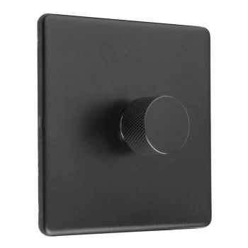 Picture of Eurolite Knurled Replacement Dimmer Knob In Matt Black Finish - SPKDIMMB