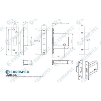 Picture of Eurospec  5 Lever Dead Lock (BS3621) - LDB55