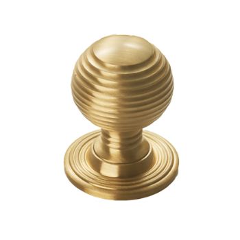 Queen Anne Cupboard Knob In Satin Brass - M1003SB Picture of Queen Anne Cupboard Knob In Satin Brass - M1003SB