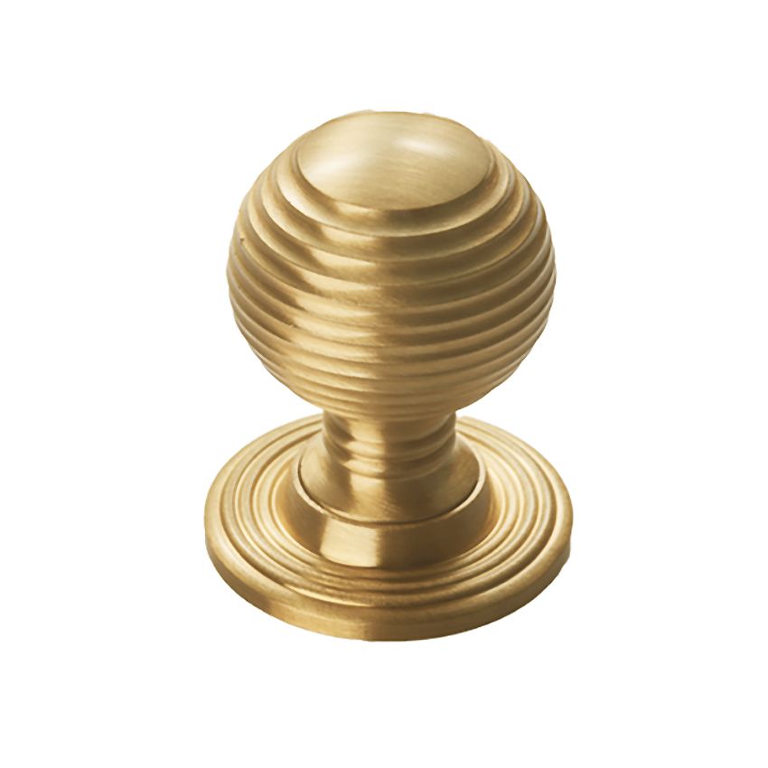 Picture of Queen Anne Cupboard Knob In Satin Brass - M1003SB