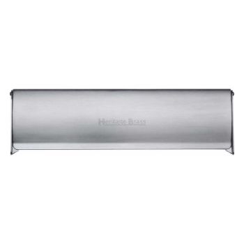 299 x 81mm Satin Chrome Letter Plate Tidy - V860-299-SC Picture of 299 x 81mm Satin Chrome Letter Plate Tidy - V860-299-SC