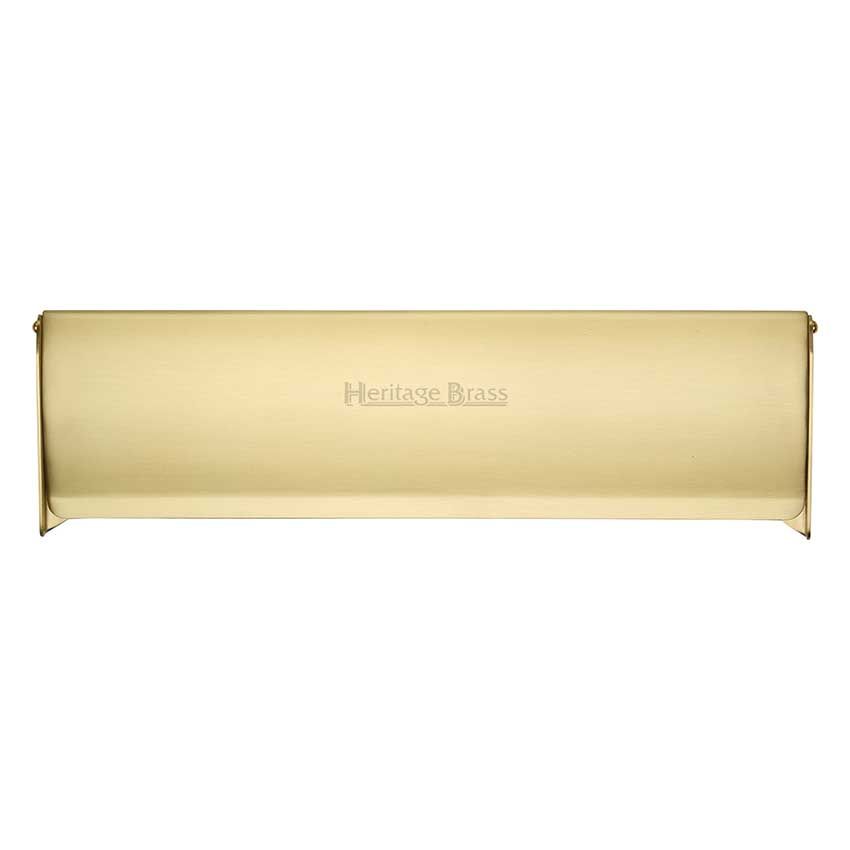Picture of 299 x 81mm Satin Brass Letter Plate Tidy - V860-299-SB