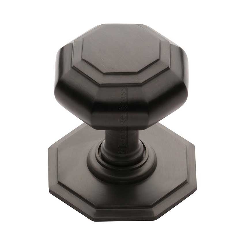 Picture of Octagon Centre Door Knob In Matt Bronze Finish - V890-MB