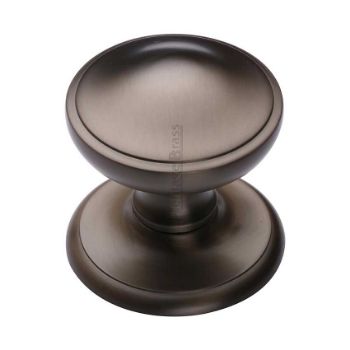 Round Centre Door Knob In Matt Bronze Finish - V900-MB Picture of Round Centre Door Knob In Matt Bronze Finish - V900-MB