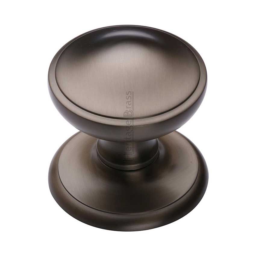 Picture of Round Centre Door Knob In Matt Bronze Finish - V900-MB