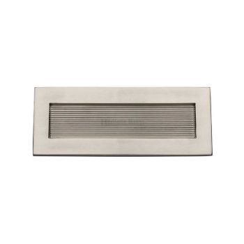 Heritage Brass Reeded Letterplate 10" x 4" Satin Nickel finish - RR852 254.101-SN Picture of Heritage Brass Reeded Letterplate 10" x 4" Satin Nickel finish - RR852 254.101-SN
