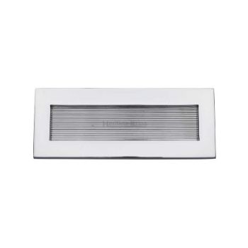 Heritage Brass Reeded Letterplate 10" x 4" Polished Chrome finish - RR852 254.101-PC Picture of Heritage Brass Reeded Letterplate 10" x 4" Polished Chrome finish - RR852 254.101-PC