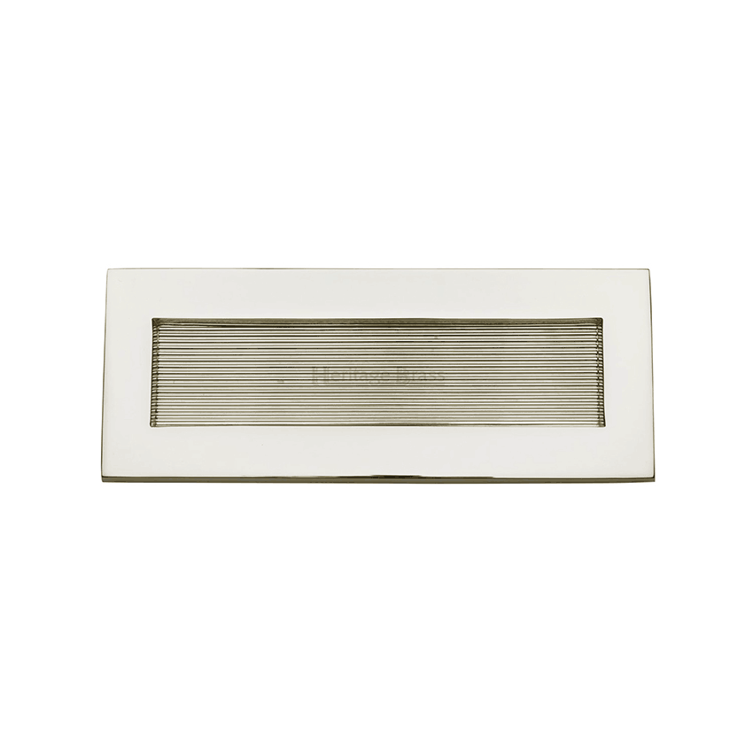 Picture of Heritage Brass Reeded Letterplate 10" x 4" Polished Nickel finish - RR852 254.101-PNF