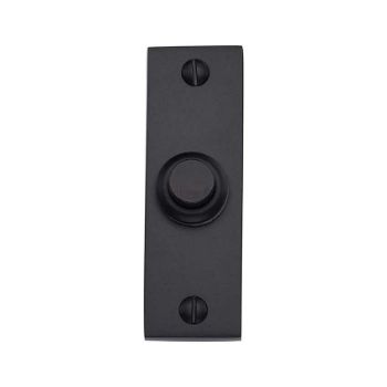 Heritage Brass Rectangular Bell Push 3" x 1" Matt Black finish - V1182-BKMT Picture of Heritage Brass Rectangular Bell Push 3" x 1" Matt Black finish - V1182-BKMT