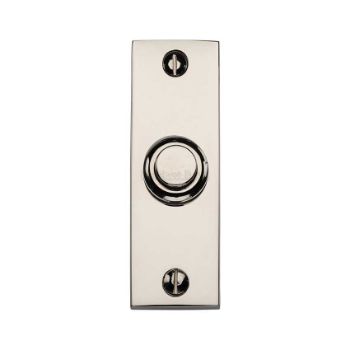 Heritage Brass Rectangular Bell Push 3" x 1" Polished Nickel finish - V1182-PNF Picture of Heritage Brass Rectangular Bell Push 3" x 1" Polished Nickel finish - V1182-PNF