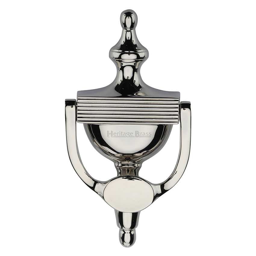 Picture of Heritage Brass Reeded Urn Knocker 7 1/4" Polished Nickel finish - RR912 195-PNF