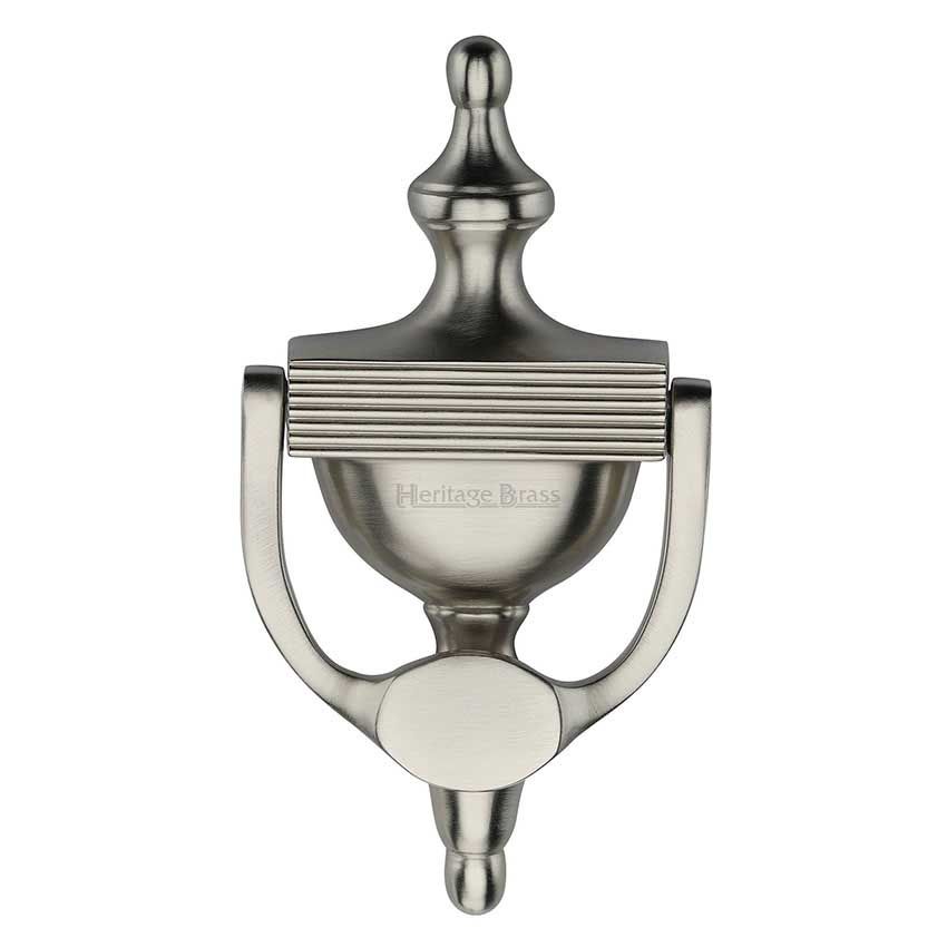 Picture of Heritage Brass Reeded Urn Knocker 7 1/4" Satin Nickel finish - RR912 195-SN