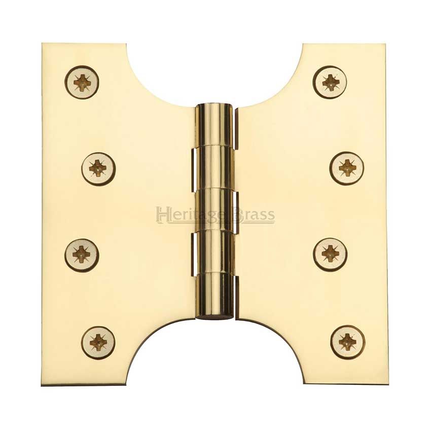 Picture of Parliament Hinge,  4" x 2" x 4" Polished Brass Finish - HG99-385-PB