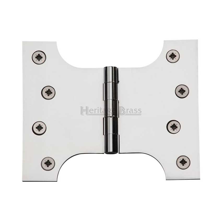 Picture of Parliament Hinge,  4" x 3" x 5" Polished Chrome Finish - HG99-390-PC