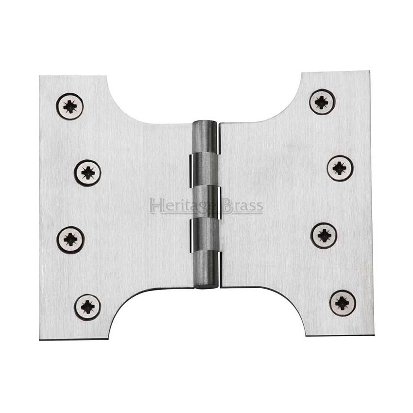 Picture of Parliament Hinge,  4" x 3" x 5" Satin Chrome Finish - HG99-390-SC