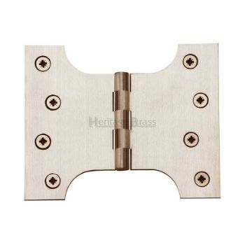 Parliament Hinge,  4" x 3" x 5" Satin Nickel Finish - HG99-390-SN Picture of Parliament Hinge,  4" x 3" x 5" Satin Nickel Finish - HG99-390-SN