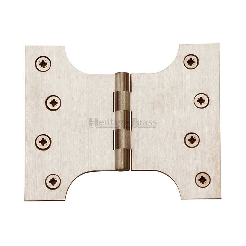 Picture of Parliament Hinge,  4" x 3" x 5" Satin Nickel Finish - HG99-390-SN