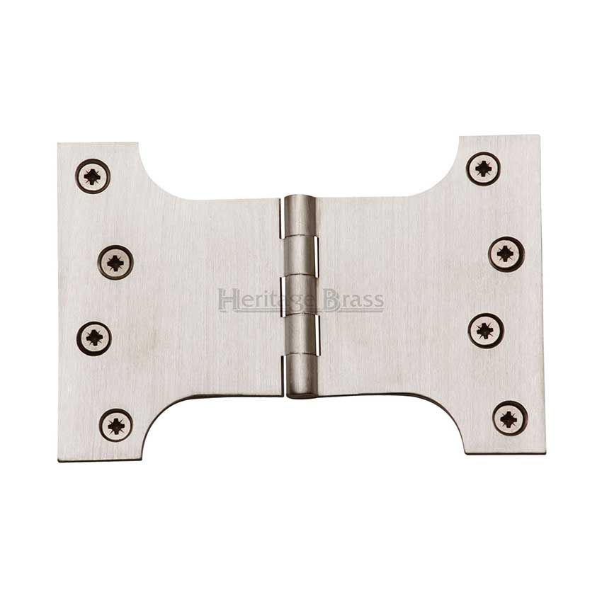 Picture of Parliament Hinge,  4" x 4" x 6" Satin Nickel Finish - HG99-395-SN