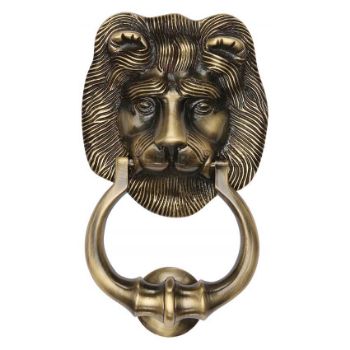 Lion's Head Door Knocker - K1210-AT Picture of Lion's Head Door Knocker - K1210-AT
