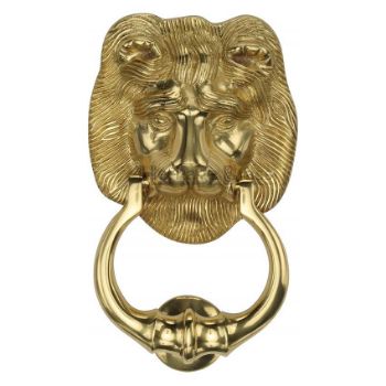 Lion's Head Door Knocker - K1210PB Picture of Lion's Head Door Knocker - K1210PB