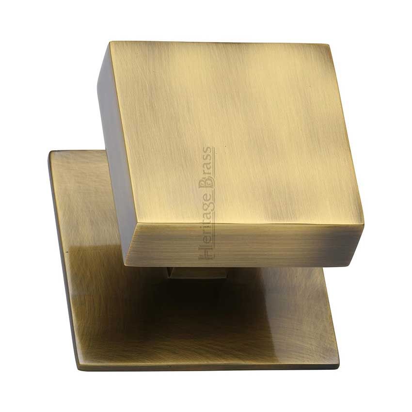 Picture of Centre Door Knob Square Design In Antique Finish - V908-AT