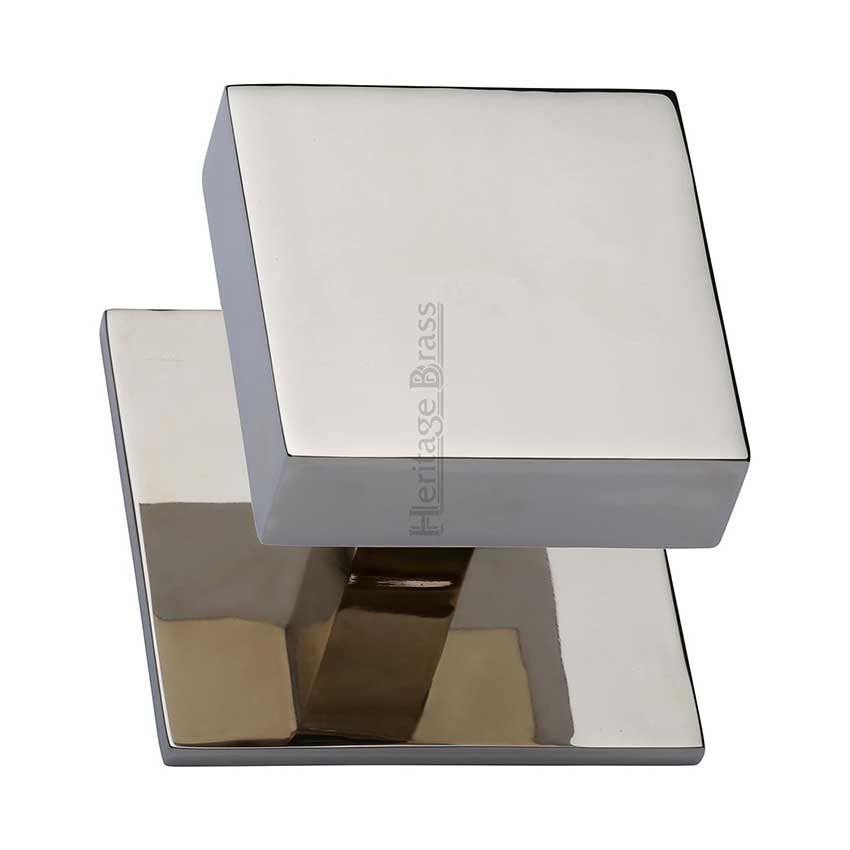 Picture of Centre Door Knob Square Design In Polished Nickel Finish - V908-PNF