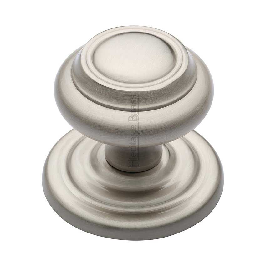 Picture of Centre Door Knob Round Design In Satin Nickel Finish - V905-SN