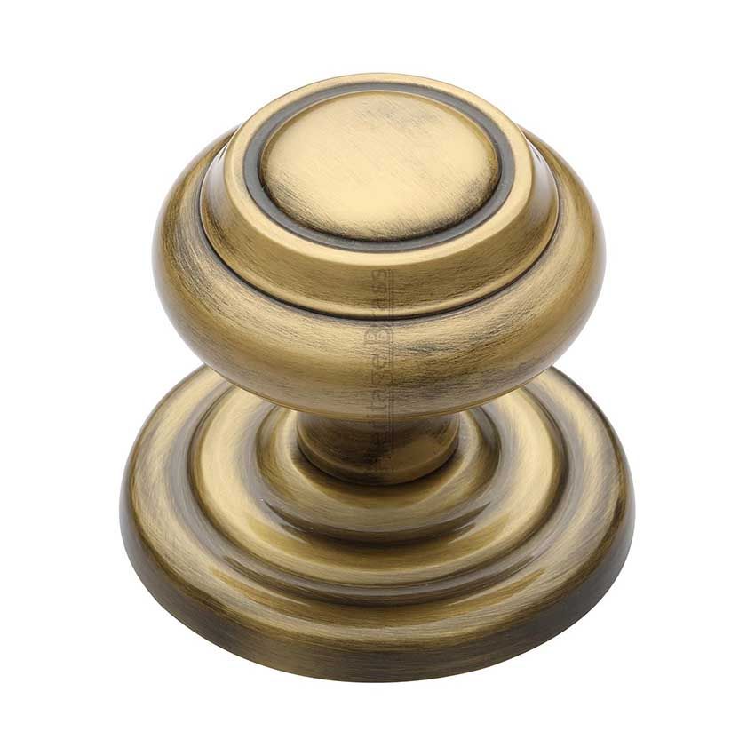 Picture of Centre Door Knob Round Design In Antique Finish - V905-AT